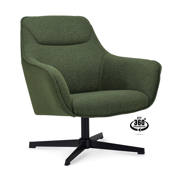 Fauteuil Vento - fluweel (draaibaar 360)