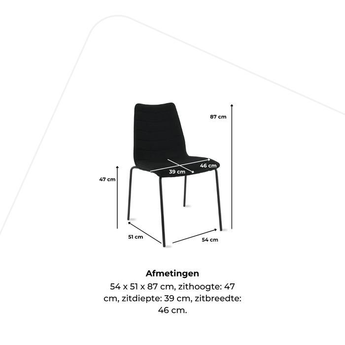 Vergaderstoel Linea - 4 poot