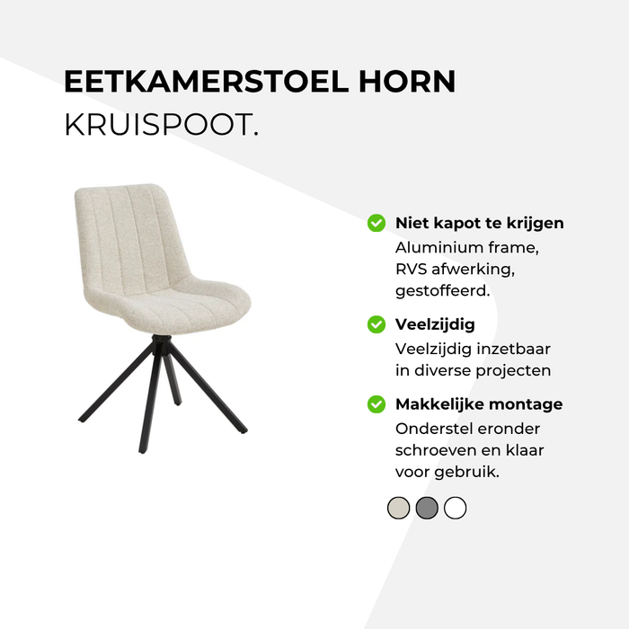 Eetkamerstoel Horn - kruispoot
