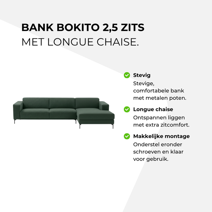 Bank Bokito 2,5 zits met longue chaise