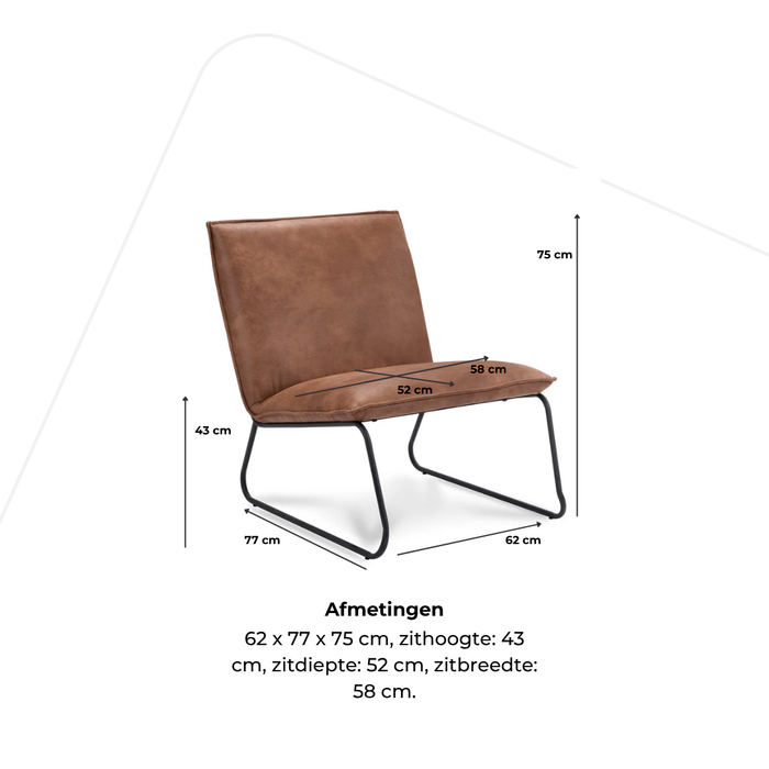 Fauteuil Firmo sledepoot - kunstleder