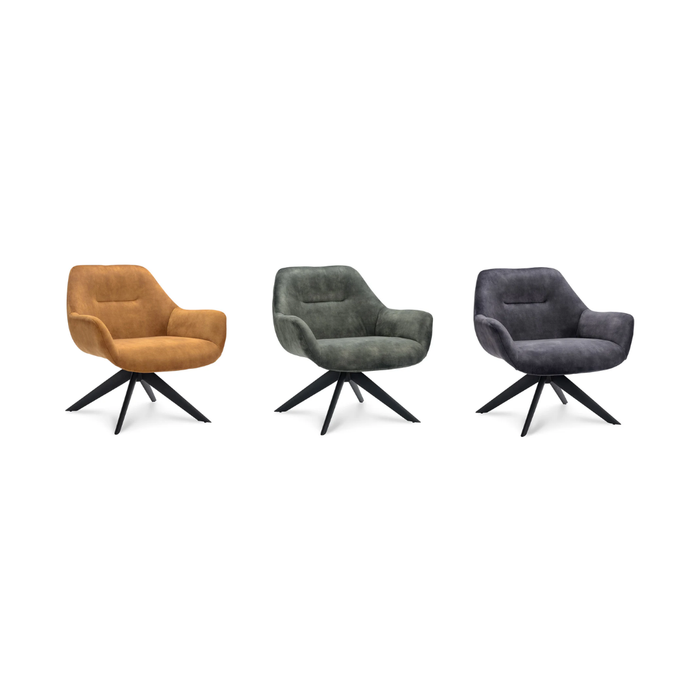 Fauteuil Furn velvet - kruispoot