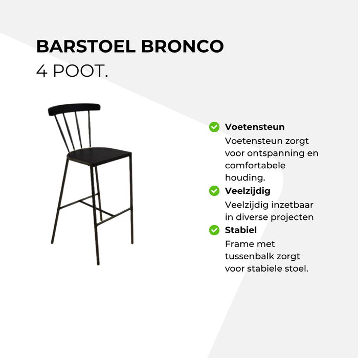 Barstoel Bronco - 4 poot
