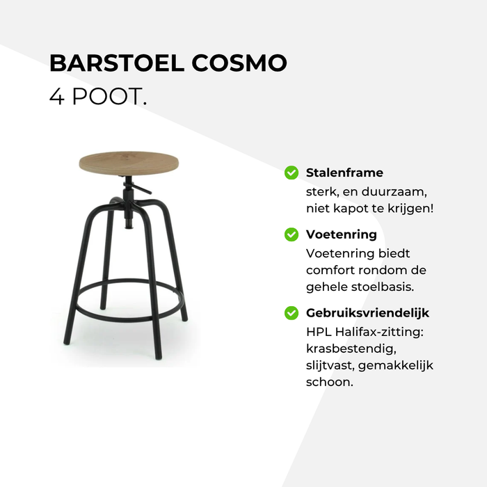 Barstoel Cosmo - 4 poot