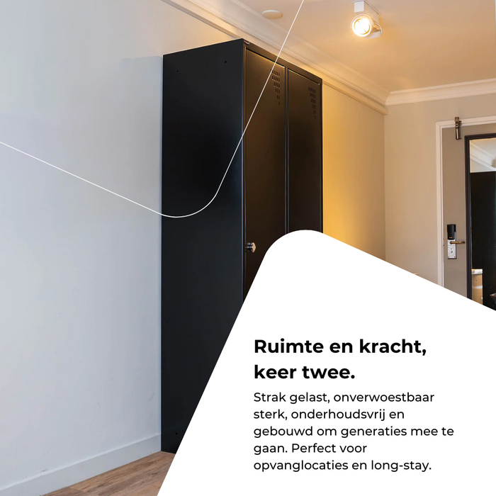 Stalen lockerkast zwart tweedeurs
