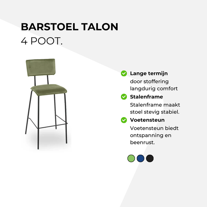 Barstoel Talon - 4 poot