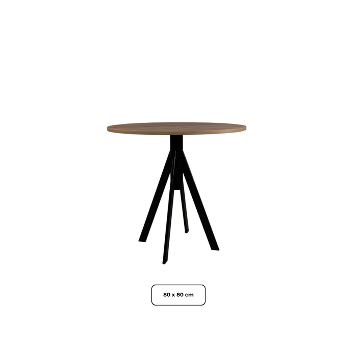 Tafel Rond kruispoot 80 x 80 cm melamineblad