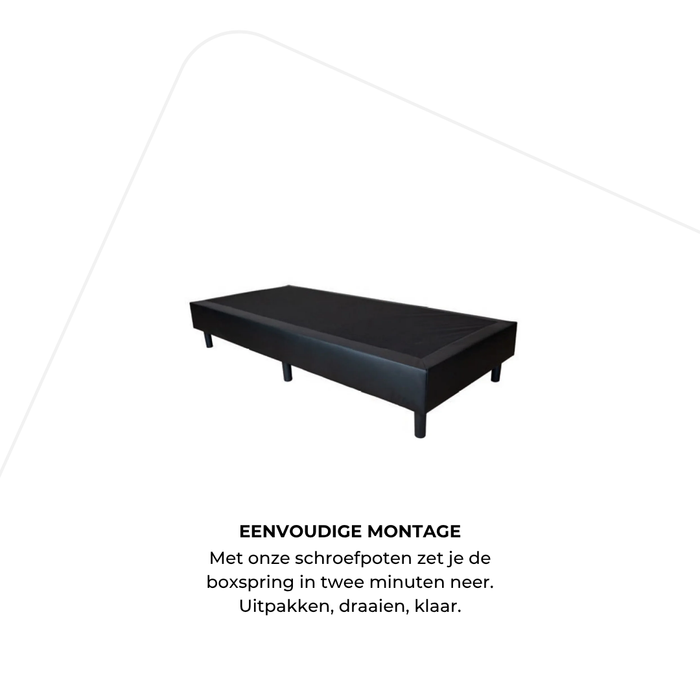 Boxspring skai leer 90 x 200 x 32 cm