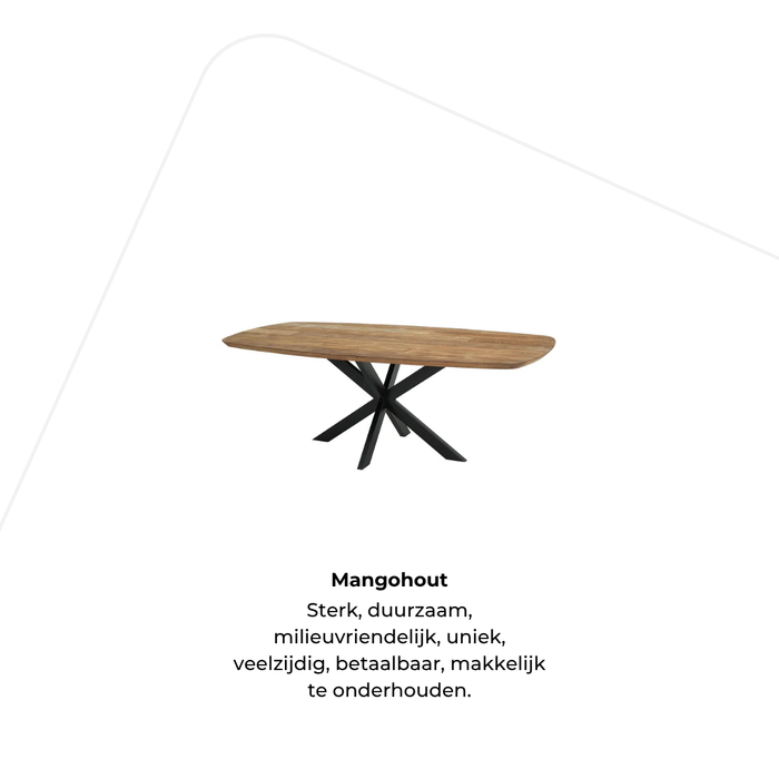 Eettafel Eriksen Mangohout - Deens ovaal