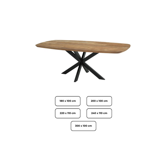 Eettafel Eriksen Mangohout - Deens ovaal