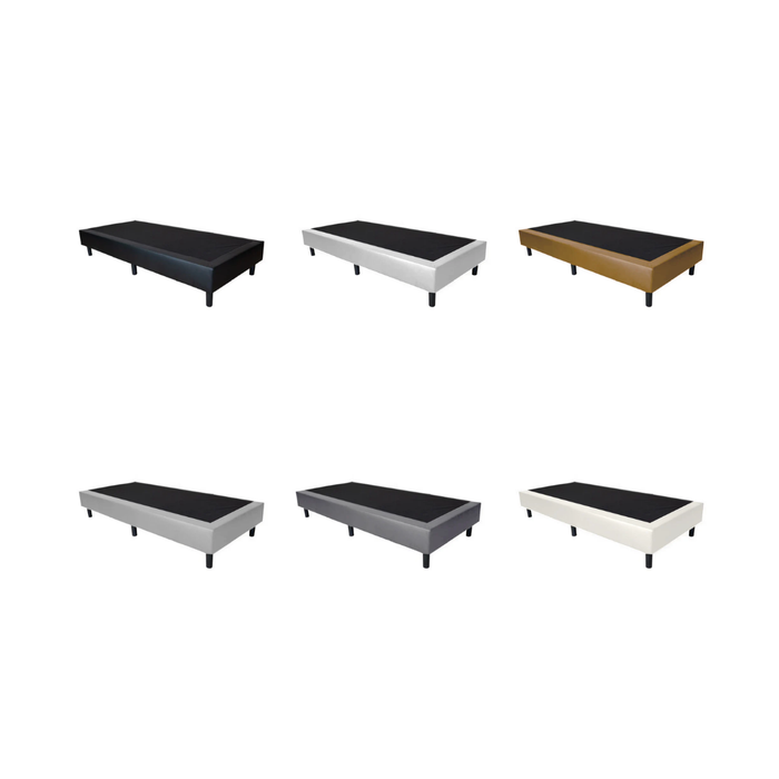 Boxspring skai leer 90 x 200 x 32 cm