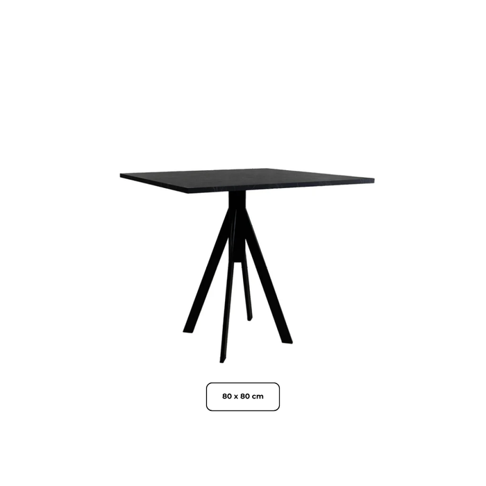 Tafel Vierkant kruispoot 80 x 80 cm melamineblad