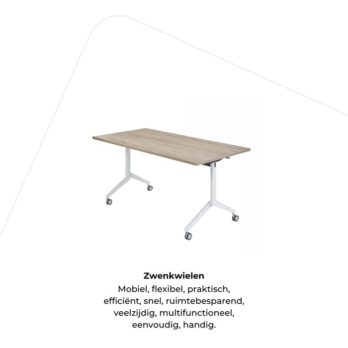 Klaptafel Hyper - 180 x 80 cm (verrijdbaar)