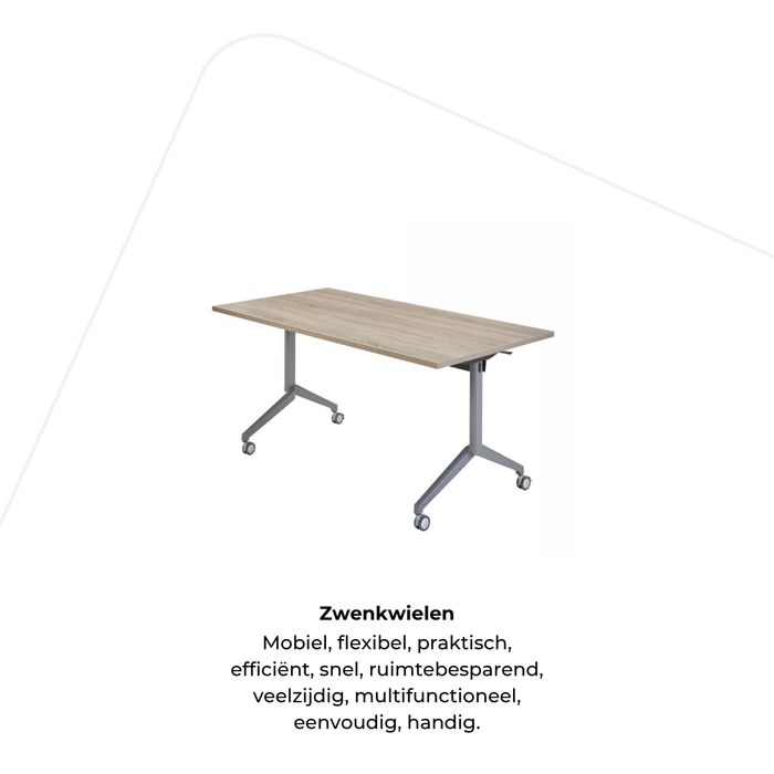 Klaptafel Hyper - 160 x 80 cm (verrijdbaar)