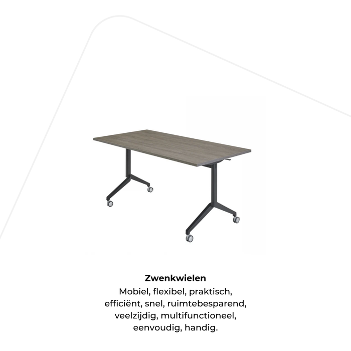 Klaptafel Hyper - 120 x 80 cm (verrijdbaar)