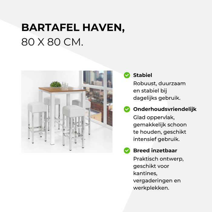 Bartafel Haven - 80 x 80 cm