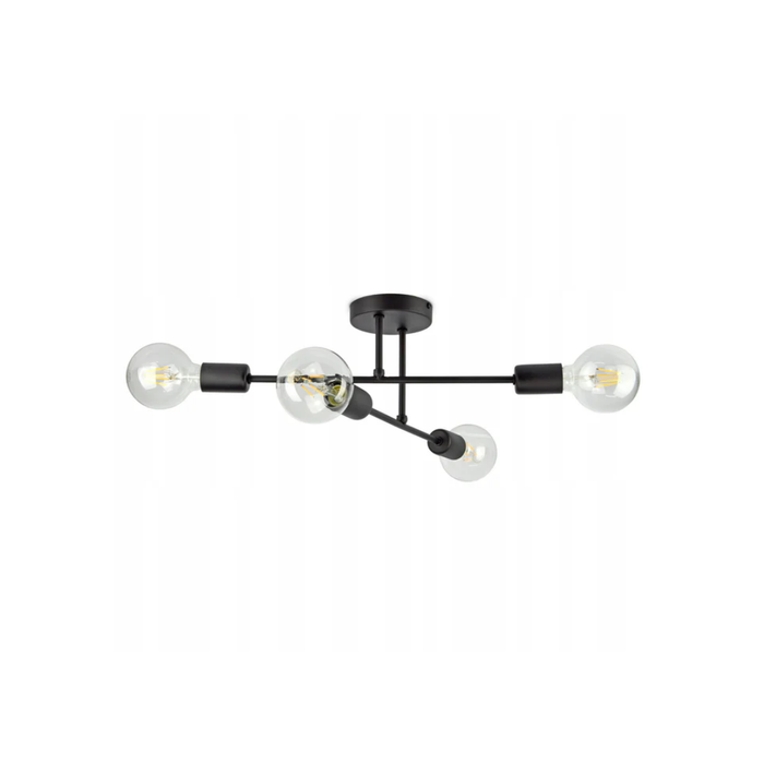 Plafondlamp - 4 lampen zwart