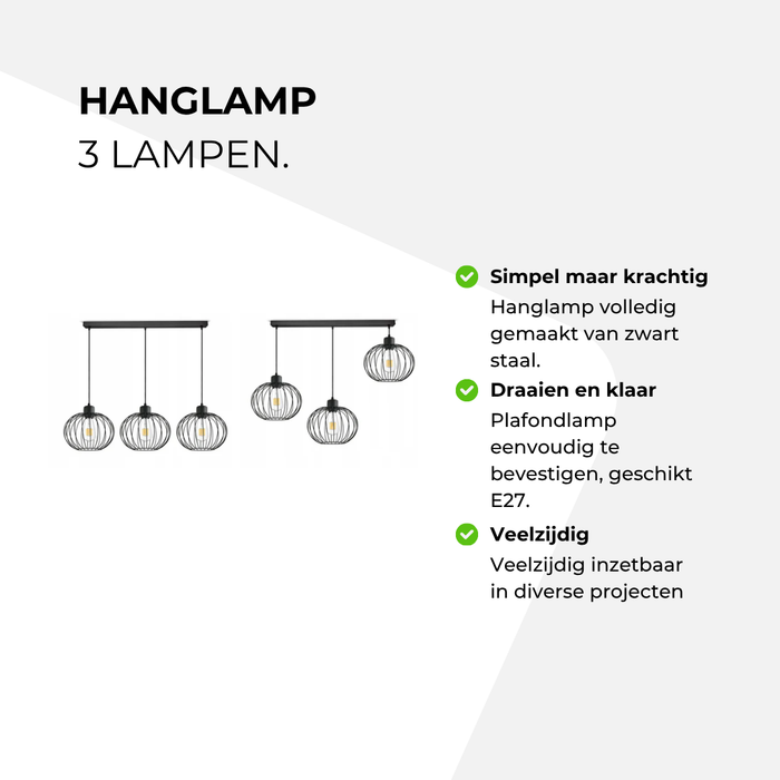 Hanglamp - 3 lampen