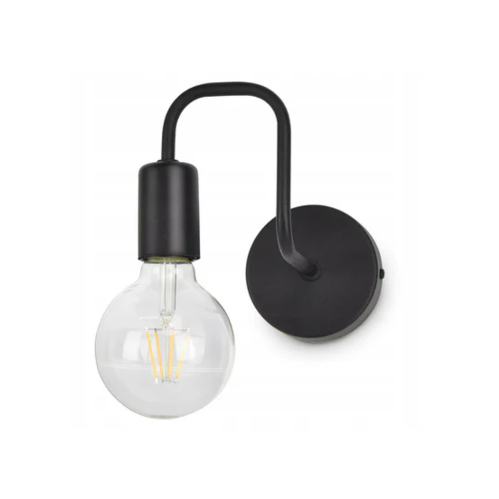 Wandlamp zwart basic
