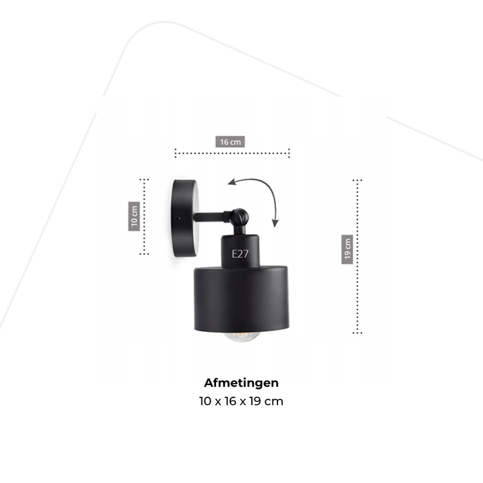 Wandlamp zwart