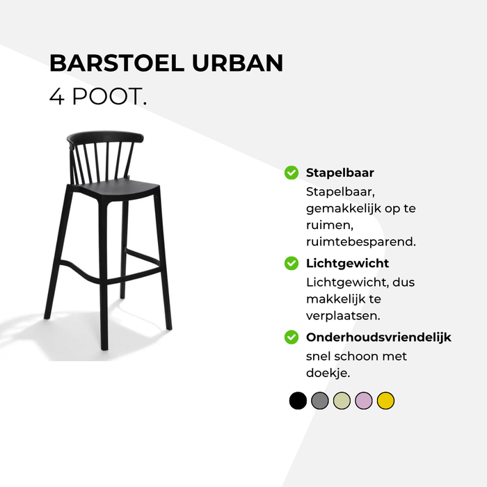 Barstoel Urban - 4 poot