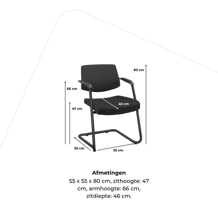 Vergaderstoel Lumo – sledepoot