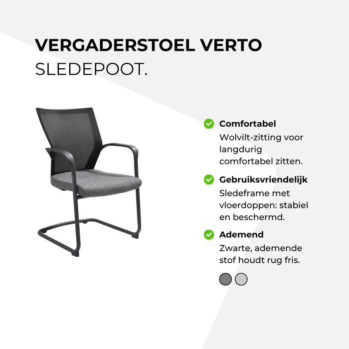 Vergaderstoel Verto – sledepoot