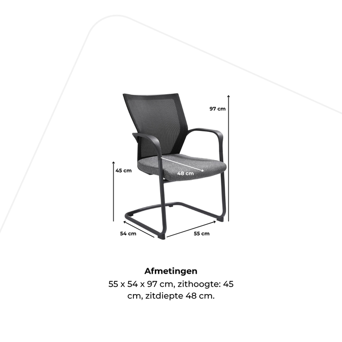 Vergaderstoel Verto – sledepoot