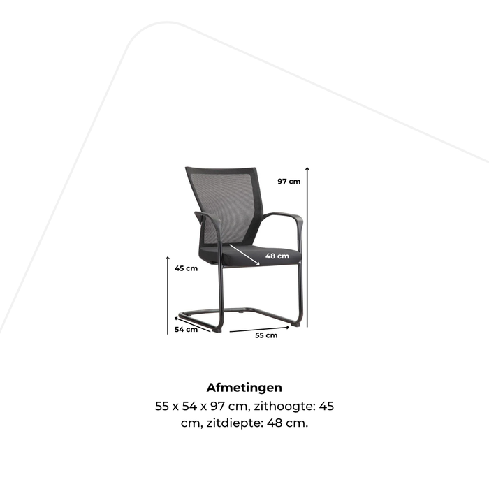 Vergaderstoel Aera – sledepoot