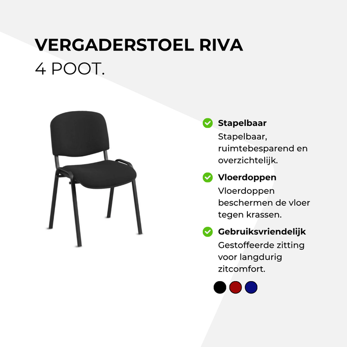 Vergaderstoel Riva – 4 poot