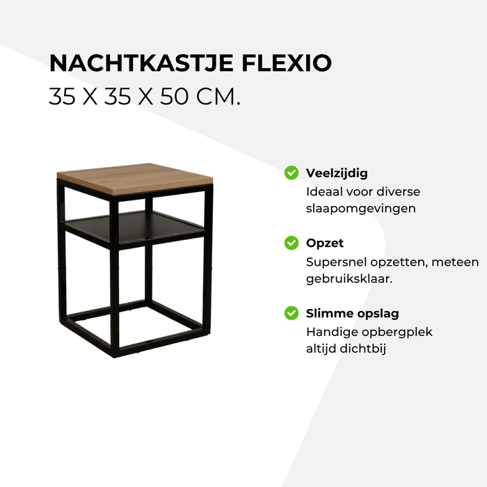 Nachtkastje Flexio - 35 x 35 x 50 cm