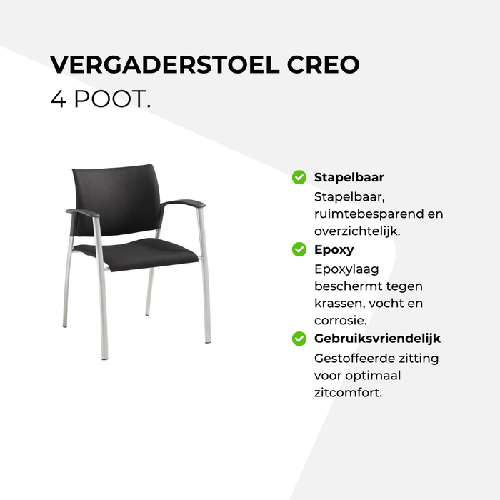 Vergaderstoel Creo – 4 poot