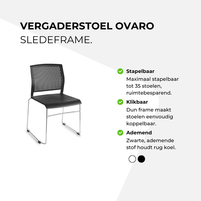 Vergaderstoel Ovaro – sledeframe