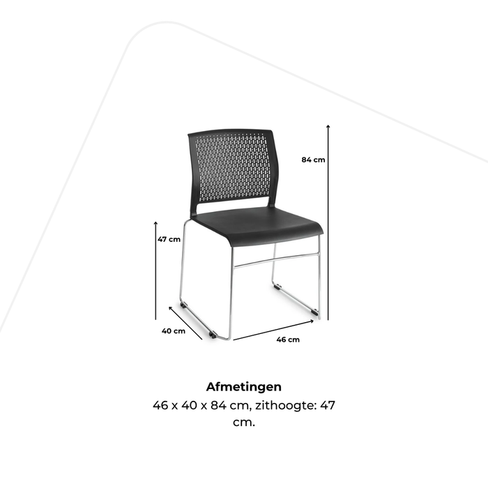 Vergaderstoel Ovaro – sledeframe