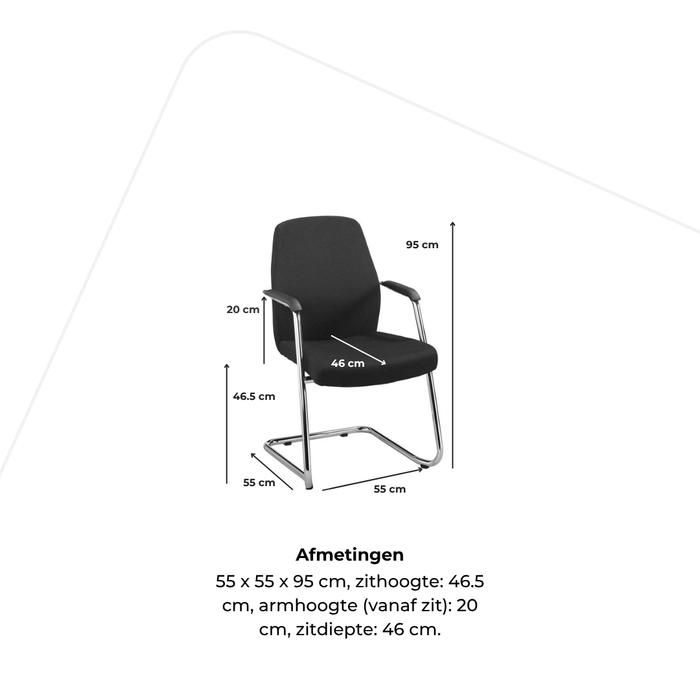 Vergaderstoel Elvio – sledepoot