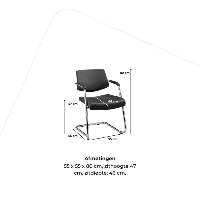 Vergaderstoel Cavo – sledepoot