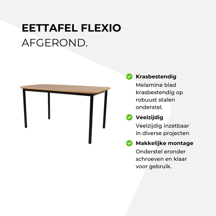 Eettafel Flexio  - afgerond
