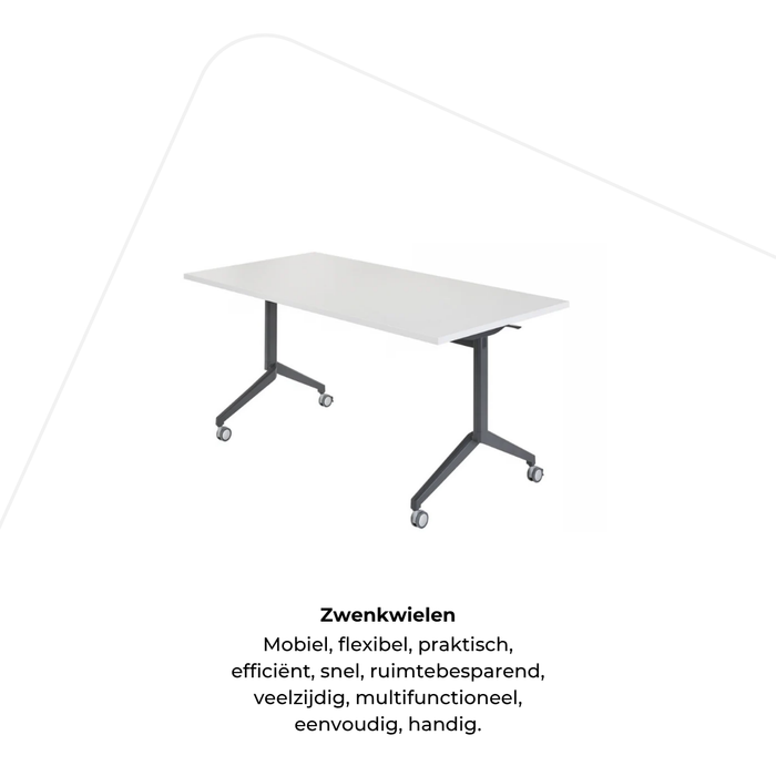 Klaptafel Hyper - 140 x 80 cm (verrijdbaar)