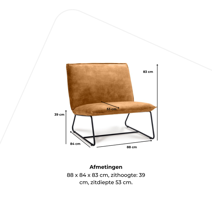 Fauteuil Firmo sledepoot - kunstleder 1,5 zits