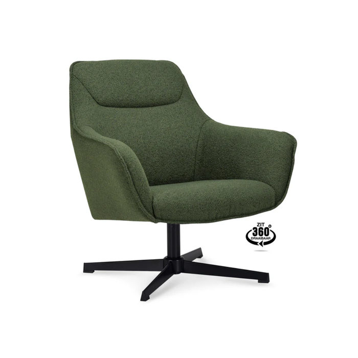 Fauteuil Vento - fluweel (draaibaar 360)