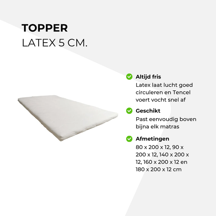 Topper latex 5cm