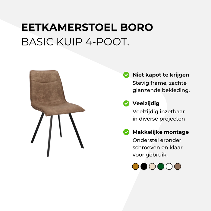 Dining room chair Boro basic shell 4 legs