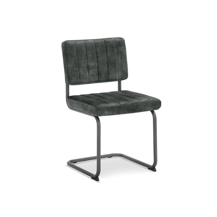 Sled chair Grid velvet fabric