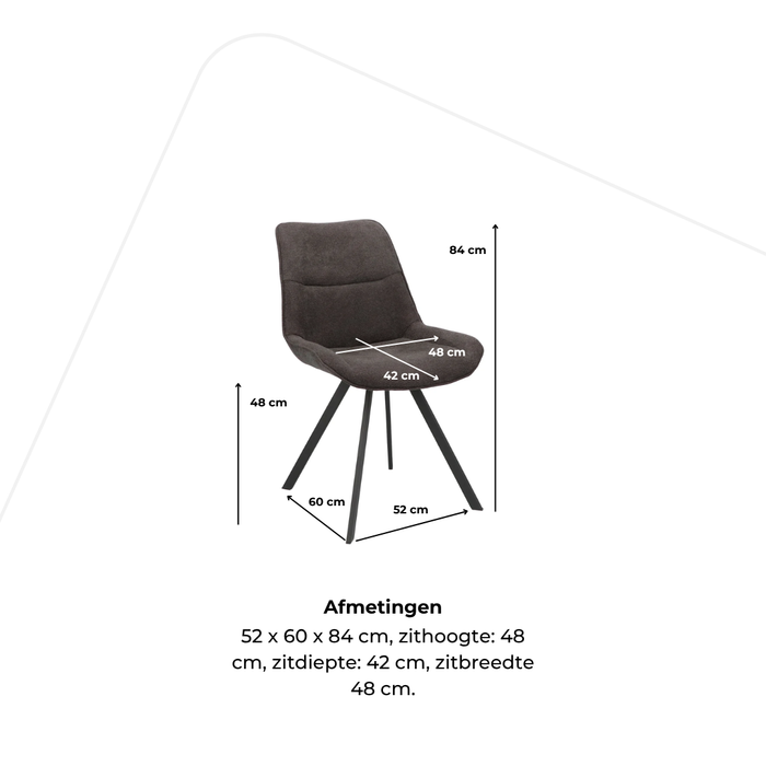 Eetkamerstoel Aria - 4 poot