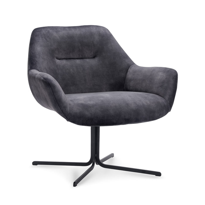 Kraft velvet armchair - swivel base