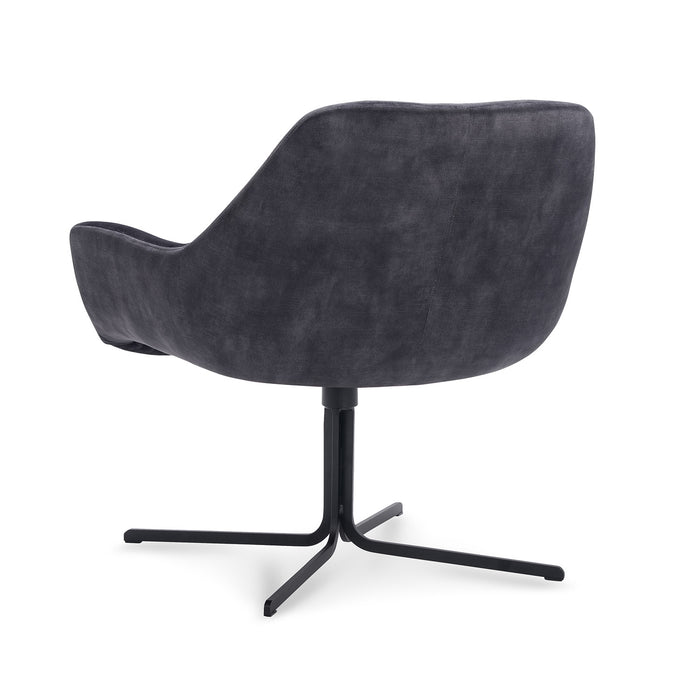 Kraft velvet armchair - swivel base