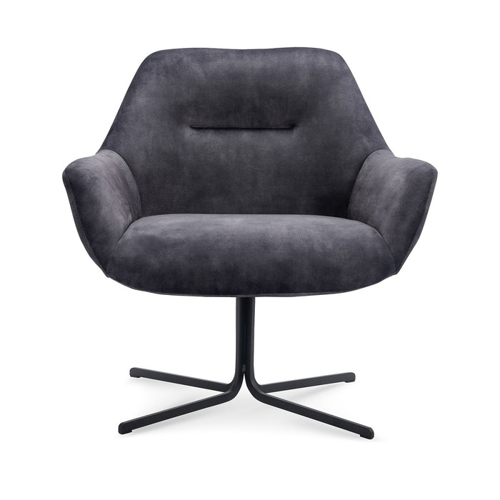 Kraft velvet armchair - swivel base