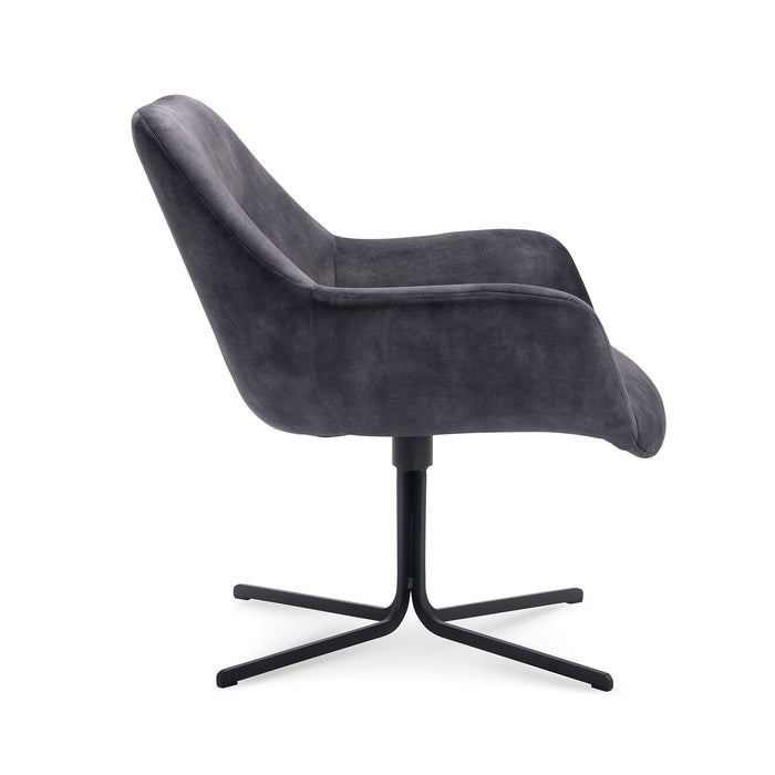 Kraft velvet armchair - swivel base