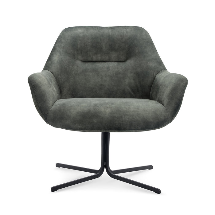 Kraft velvet armchair - swivel base