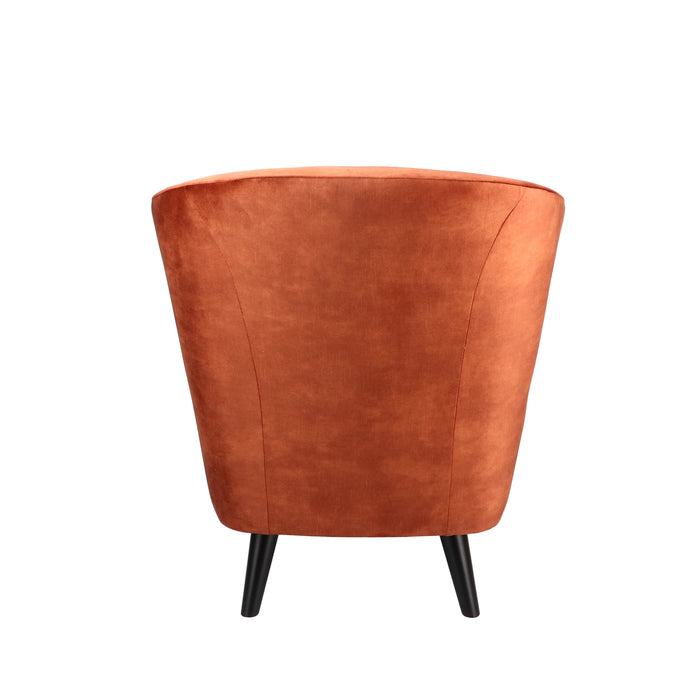 Fauteuil Dura velvet - houten poten